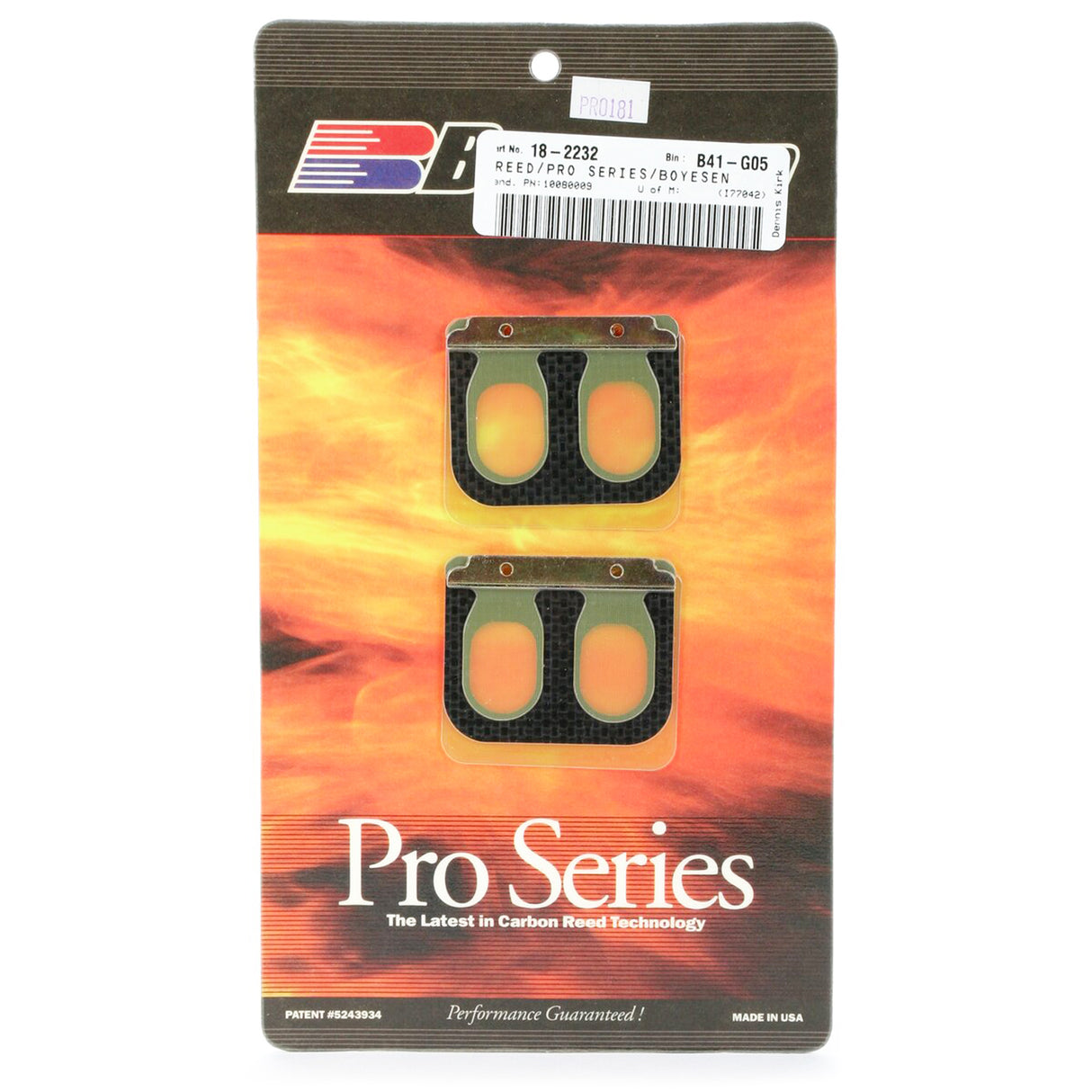 BOYESEN PRO-181 BOYESEN REED, Boyesen Pro Series Reeds - PRO