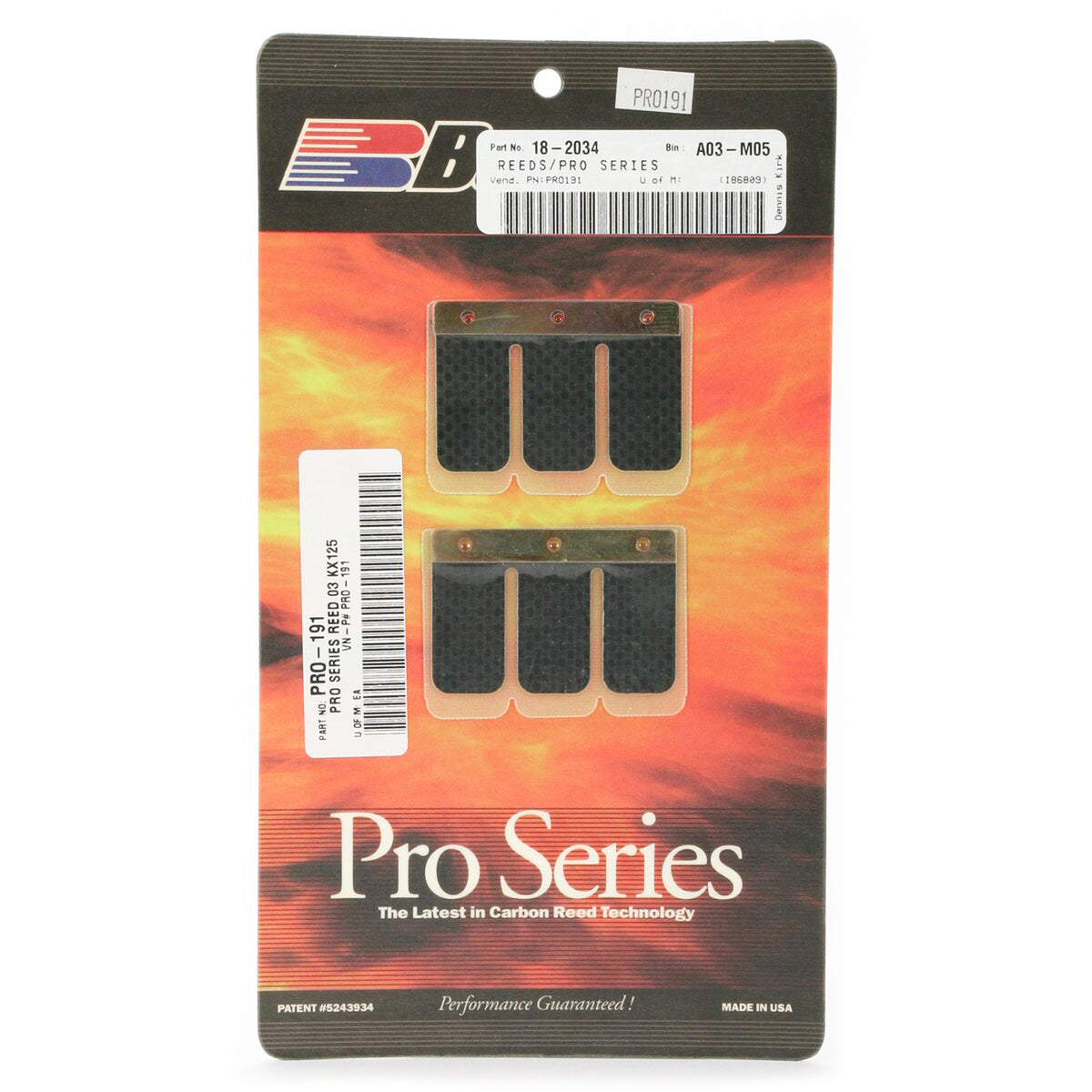 BOYESEN PRO-191 BOYESEN REED CARB, Boyesen Pro Series Reeds - PRO, PRO-191