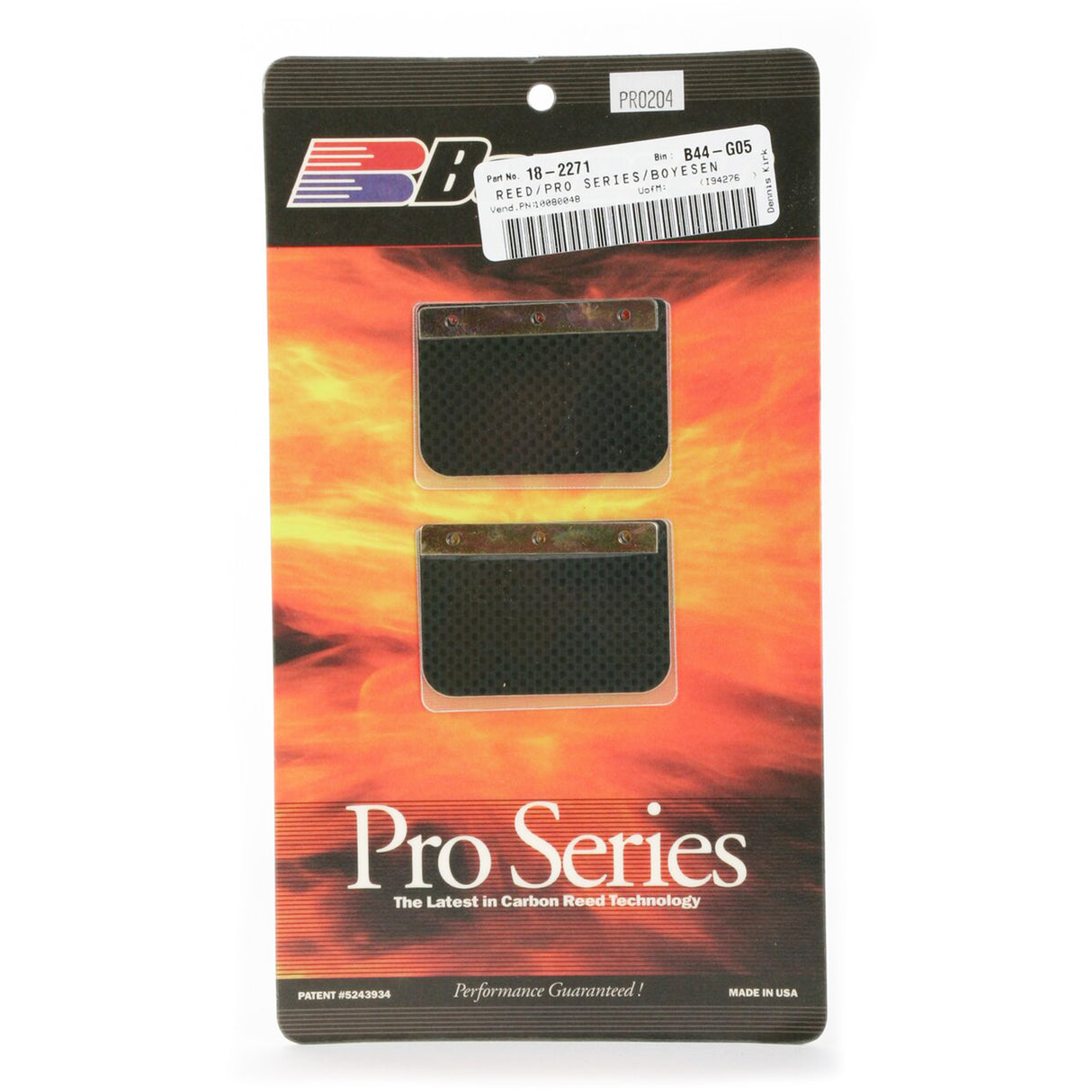 BOYESEN PRO-204 BOYESEN REEDS, Boyesen Pro Series Reeds - PRO, PRO-204