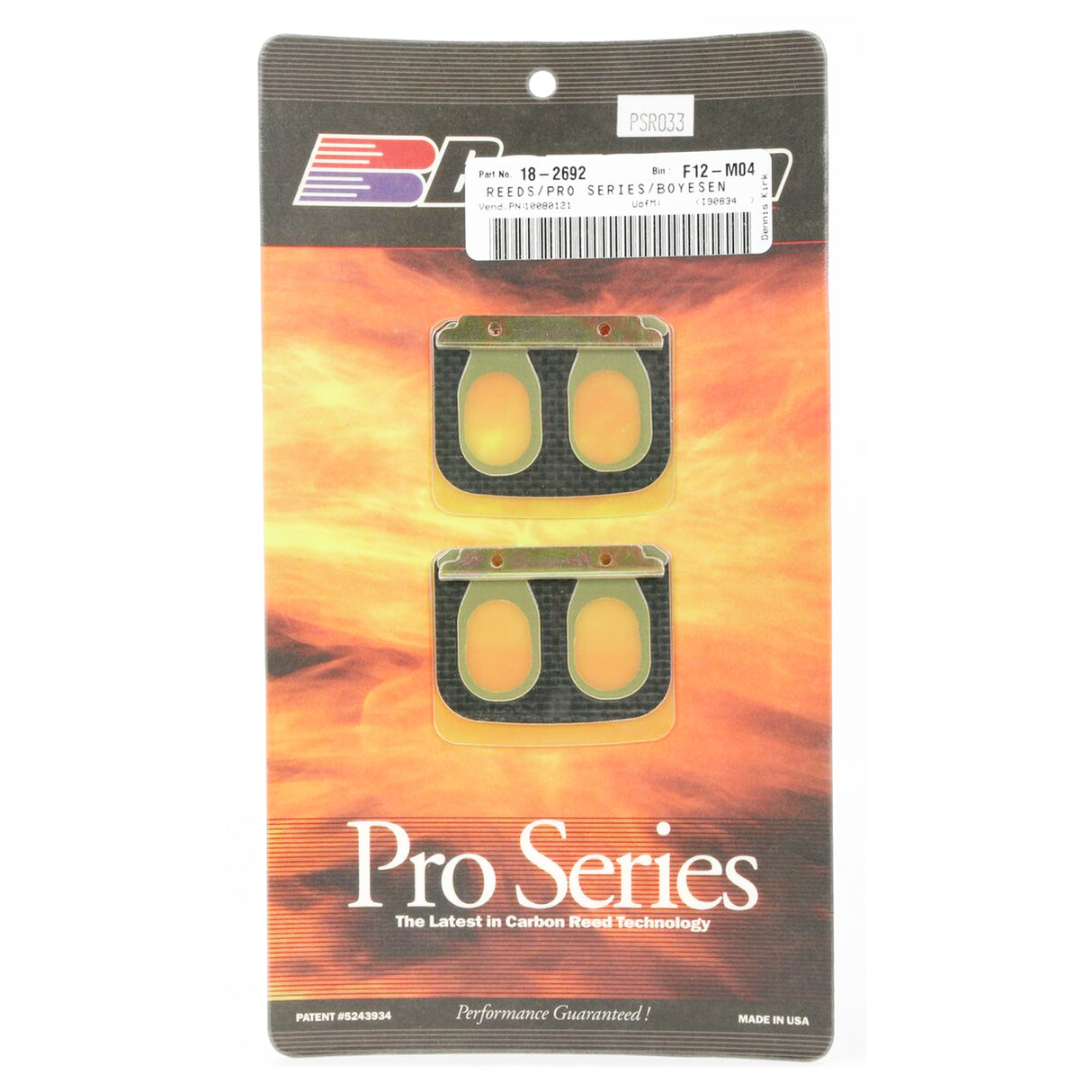 BOYESEN PSR-033 BOYESEN BLOCK REEDS PRO-33, Boyesen Pro Series Reeds - PRO