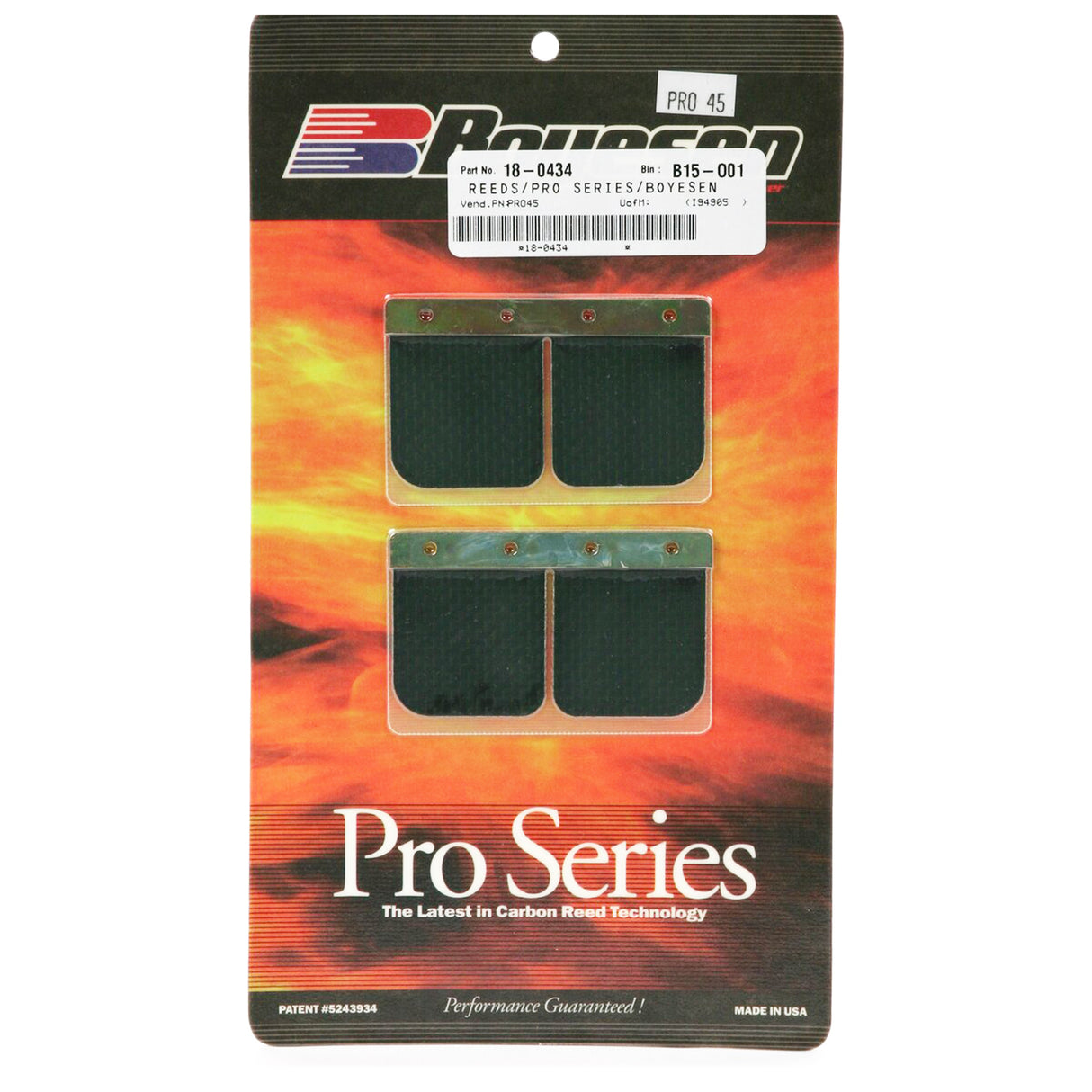 BOYESEN PRO-45 BOYESEN REEDS CARB, Boyesen Pro Series Reeds - PRO