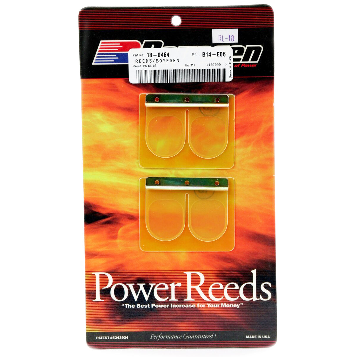 BOYESEN RAD VALVE BLOCK REED RL-18, BOYESEN RL18 CR500