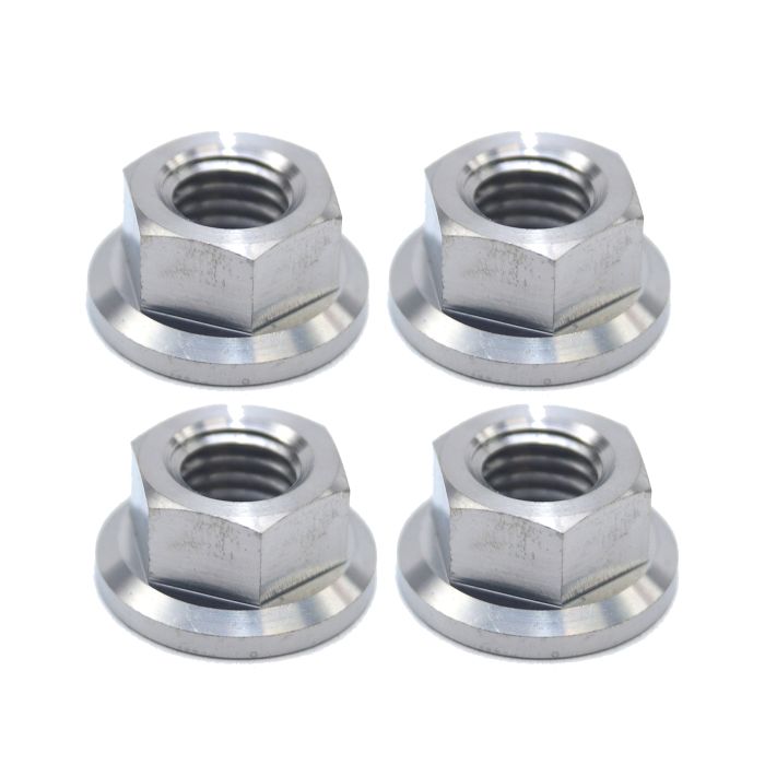 FIR TITANIUM M8X1.25mm FLANGE NUT, TITANIUM GRADE 5 / PACK OF 4