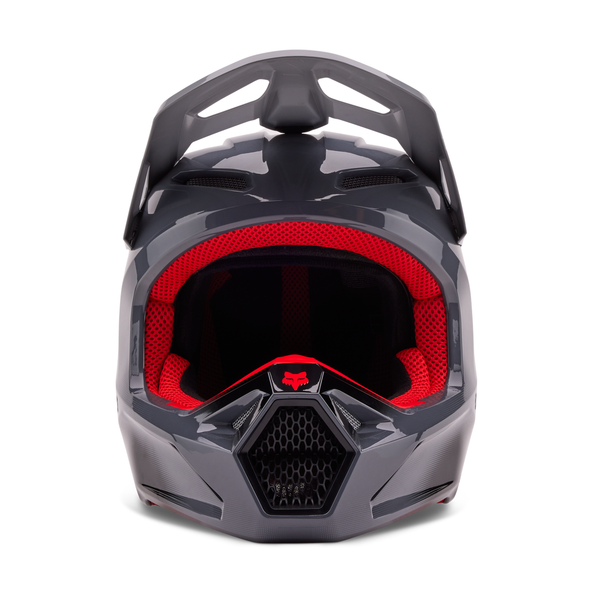 Fox V1 Interfere Helmet Grey/Red