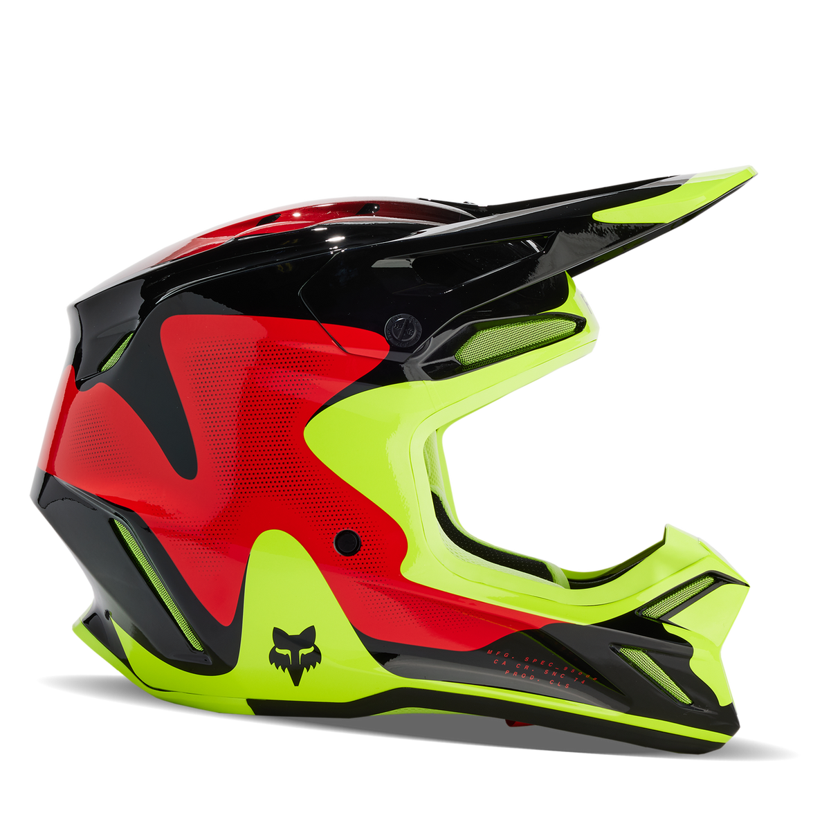 Fox V3 Revise Helmet Red/Yellow