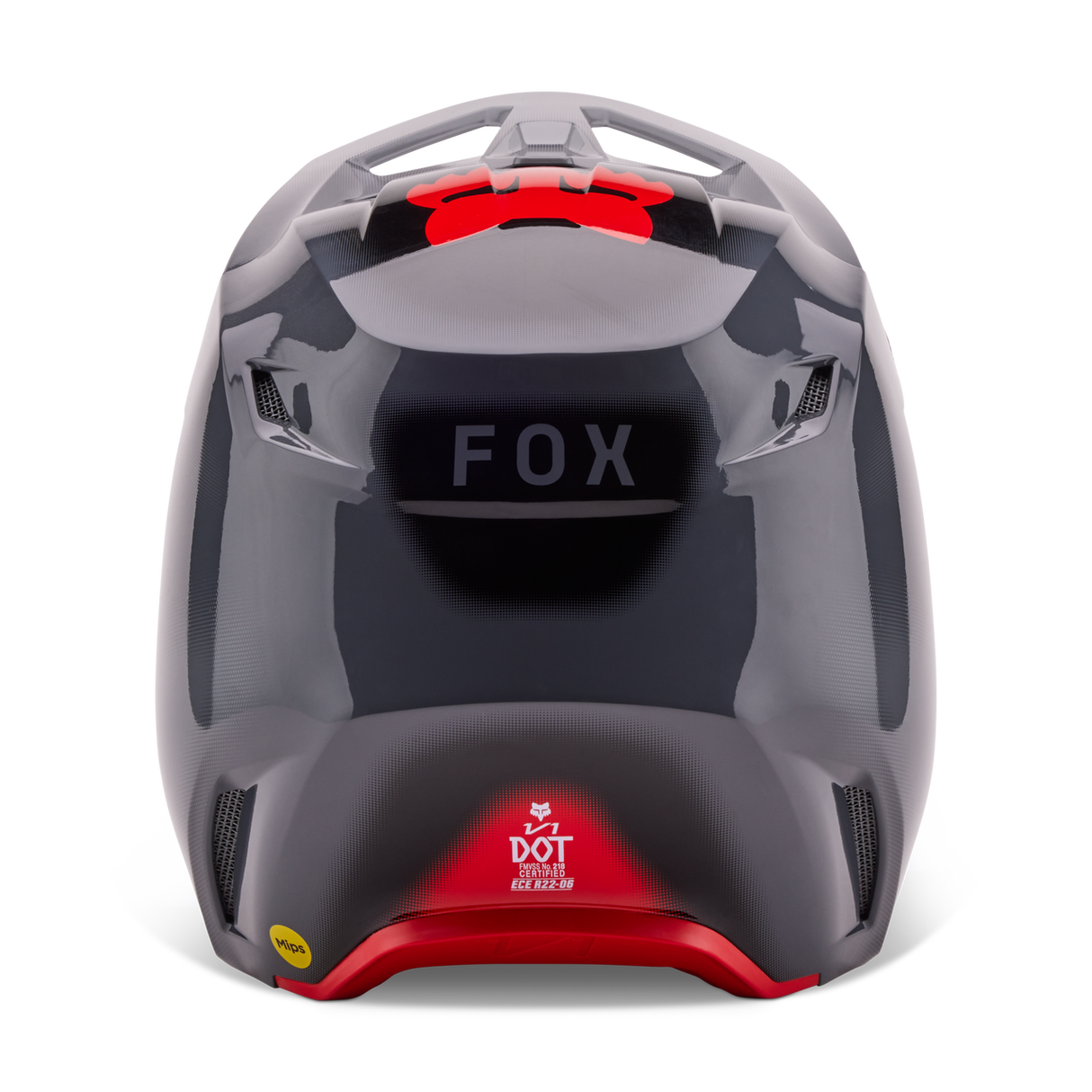 Fox V1 Interfere Helmet Grey/Red