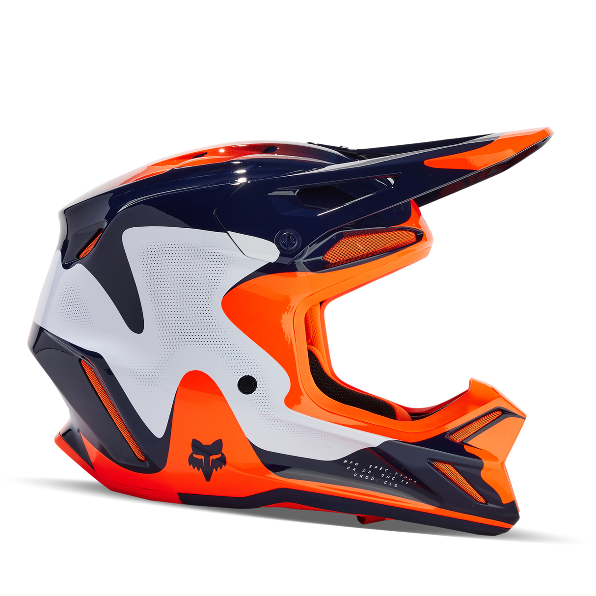 Fox V3 Revise Helmet Navy/Orange