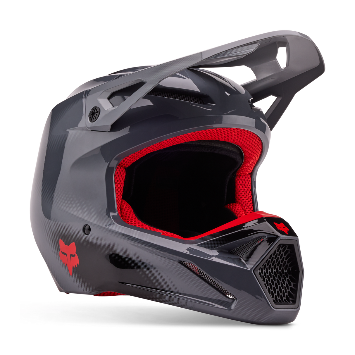 Fox V1 Interfere Helmet Grey/Red
