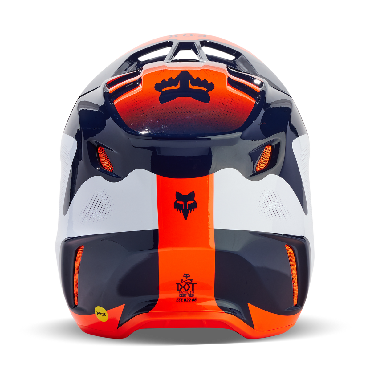 Fox V3 Revise Helmet Navy/Orange