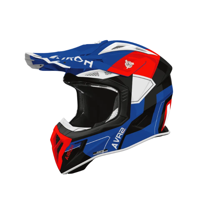 Airoh Aviator Ace 2 Shield Blue/Red Gloss MX Adult Helmet