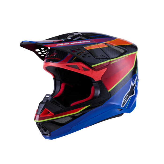 SUPERTECH S-M10 ERA HELMET ECE 22.06 - BLUE/RED/YELLOW FLUO