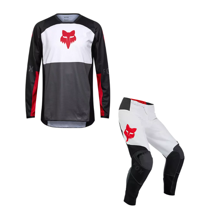 FOX 180 FLOW KIT COMBO WHT/RD