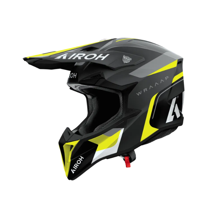 Airoh Wraaap Conquer Yellow Matt MX Helmet