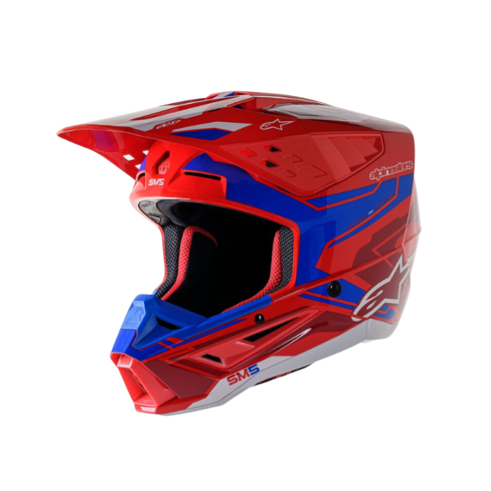 HELMET SM5 ACT2 BRIGHT RED/BLUE