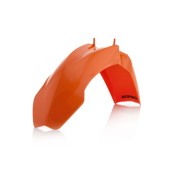 Acerbis orange front fender for KTM SX125, SX200, SX250, SXF250, SXF450, SXF525, EXC, and EXCF models (2003-2007)