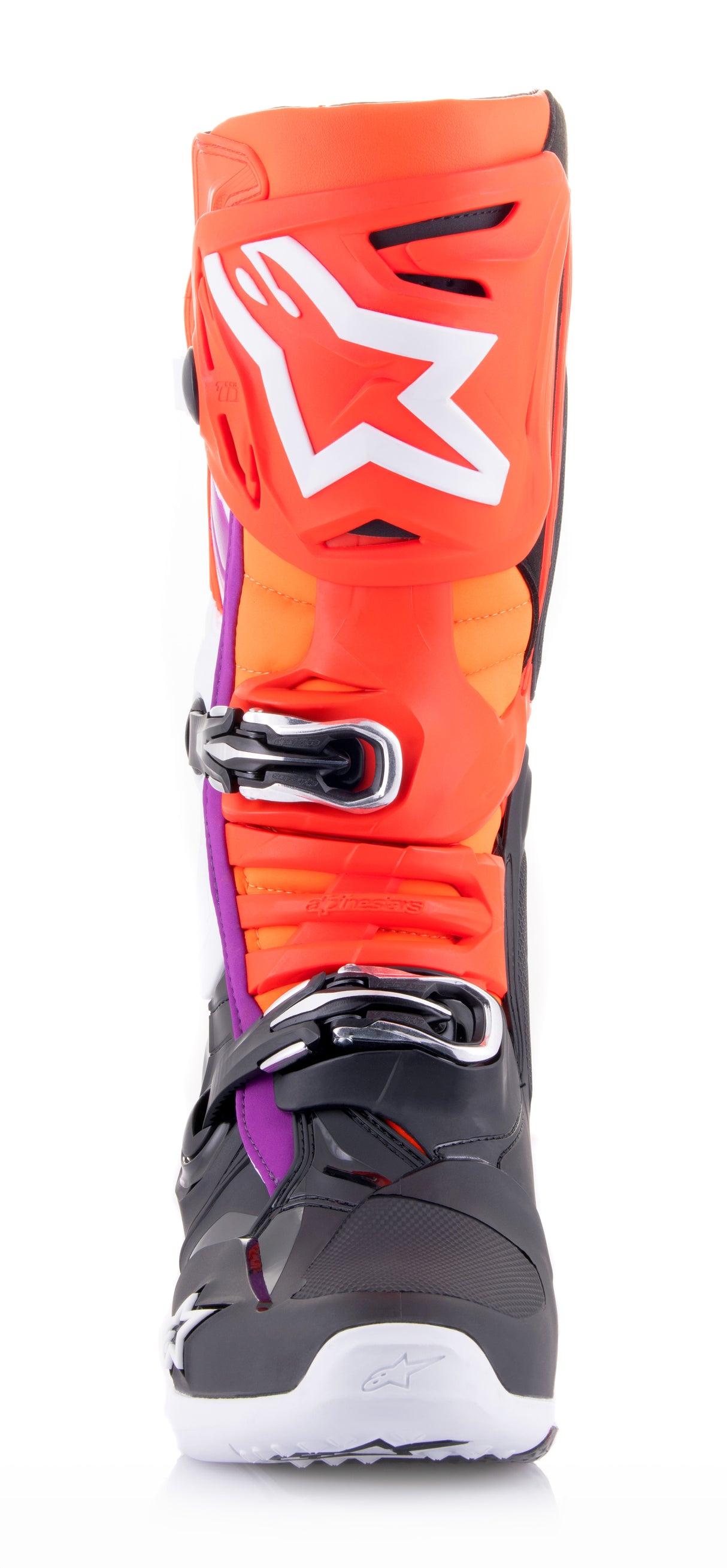 ALPINESTARS TECH 10 BLACK RED FLUO ORANGE FLUO WHITE BOOTS