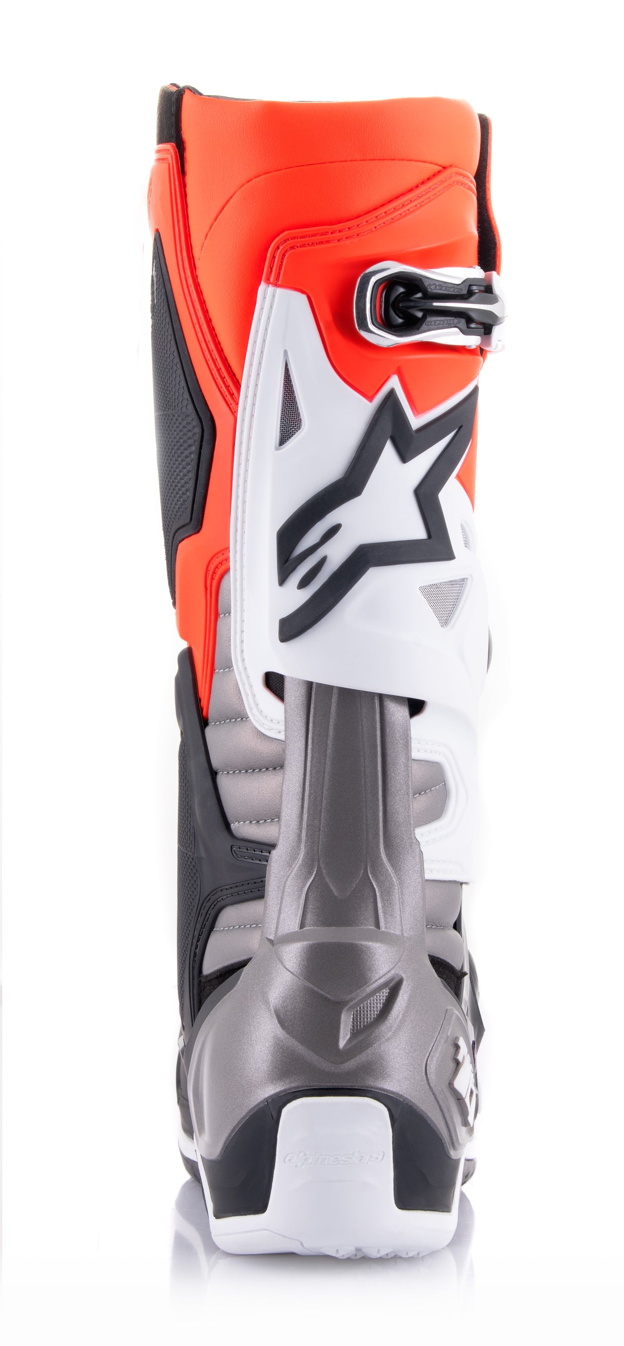 ALPINESTARS TECH 10 BLACK RED FLUO ORANGE FLUO WHITE BOOTS