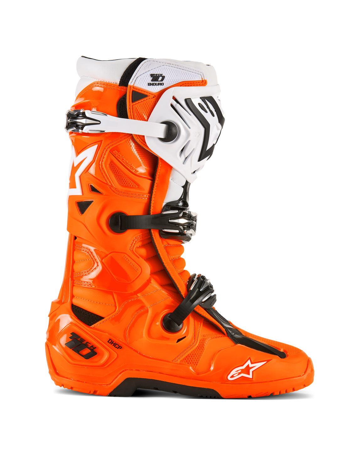 TECH 10 ENDURO BOOTS - ORANGE FLUO/BLACK/WHITE