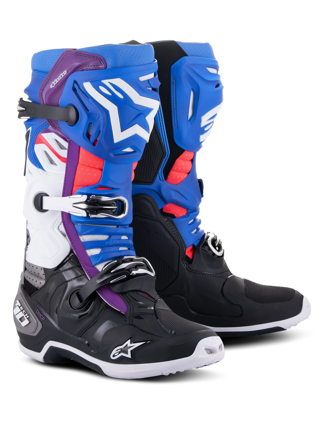 TECH 10 SUPERVENTED BOOTS - BLACK/ENAMEL BLUE/PURPLE/WHITE