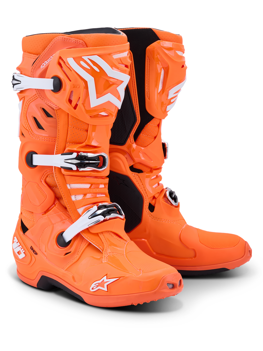 TECH 10 SUPERVENTED BOOTS - ORANGE FLUO/BLACK/WHITE