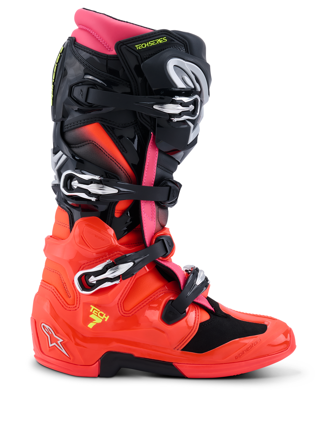 TECH 7 BOOTS - BLACK/RED FLUO/PINK FLUO Alpinestars motocross kit