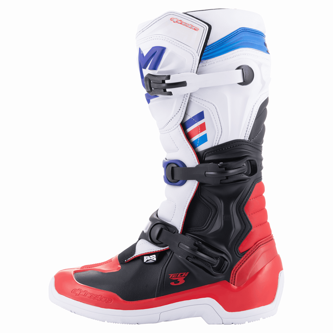 TECH 3 BOOTS - WHITE/BRIGHT RED/DARK BLUE