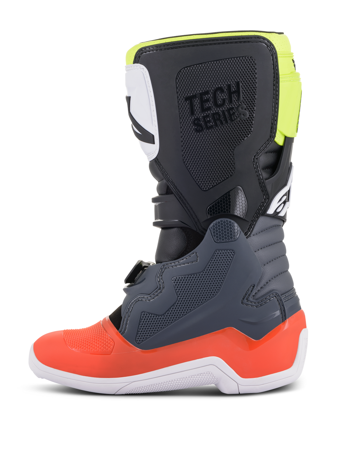 TECH 7 S BOOTS - DARK GRAY/RED FLUO/YELLOW FLUO
