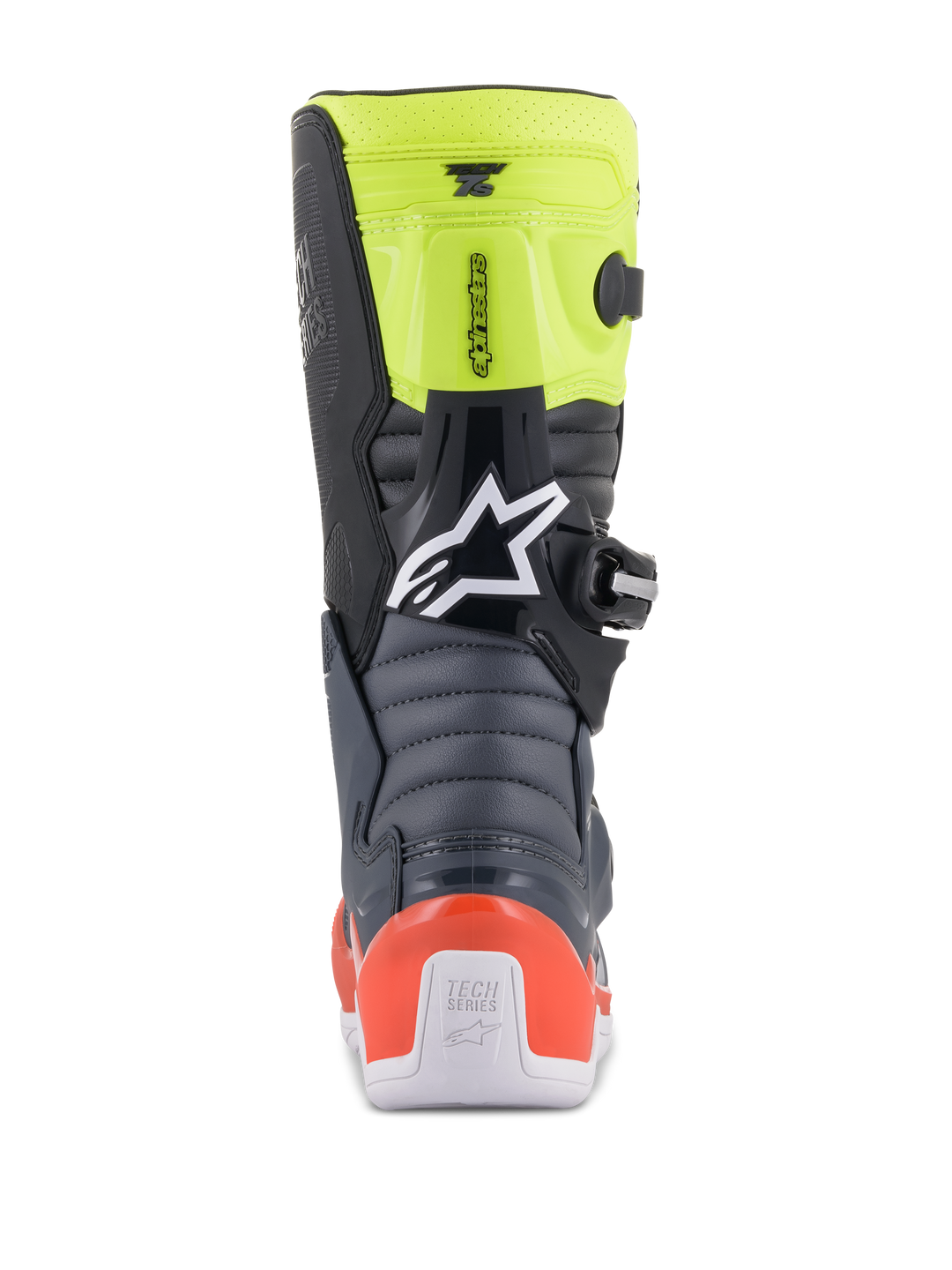 TECH 7 S BOOTS - DARK GRAY/RED FLUO/YELLOW FLUO