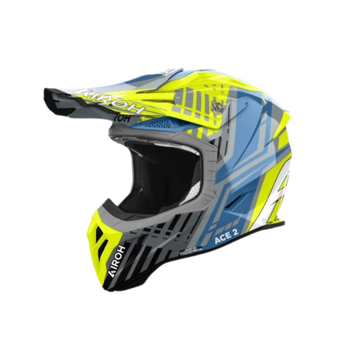 Airoh Aviator Ace 2 Proud Yellow Gloss MX Adult Helmet