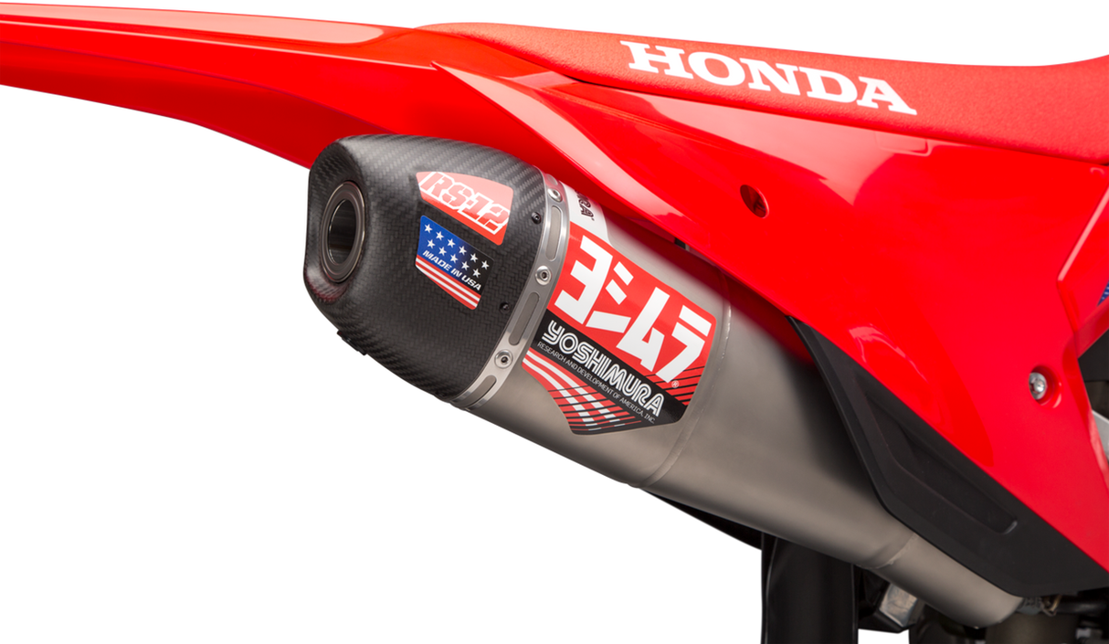 Yoshimura RS-12 Full Exhaust System (S.Steel/Alu/Carbon Cap) Honda CRF450R 21-24