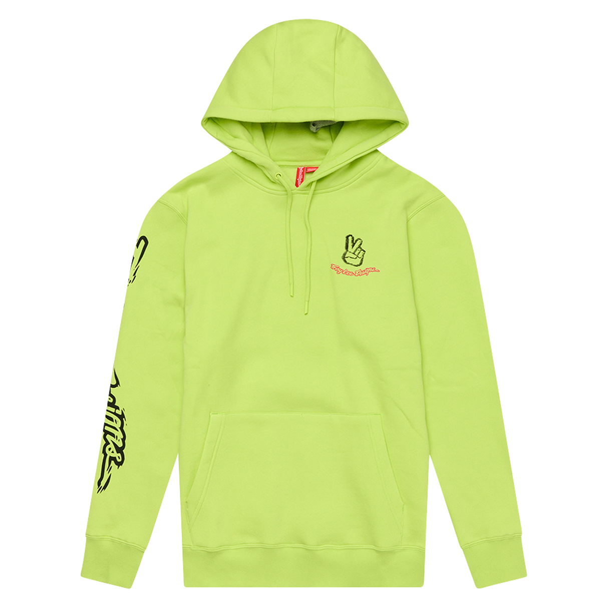 Troy Lee Designs Peace Out PO Hoodie - Glo Yellow