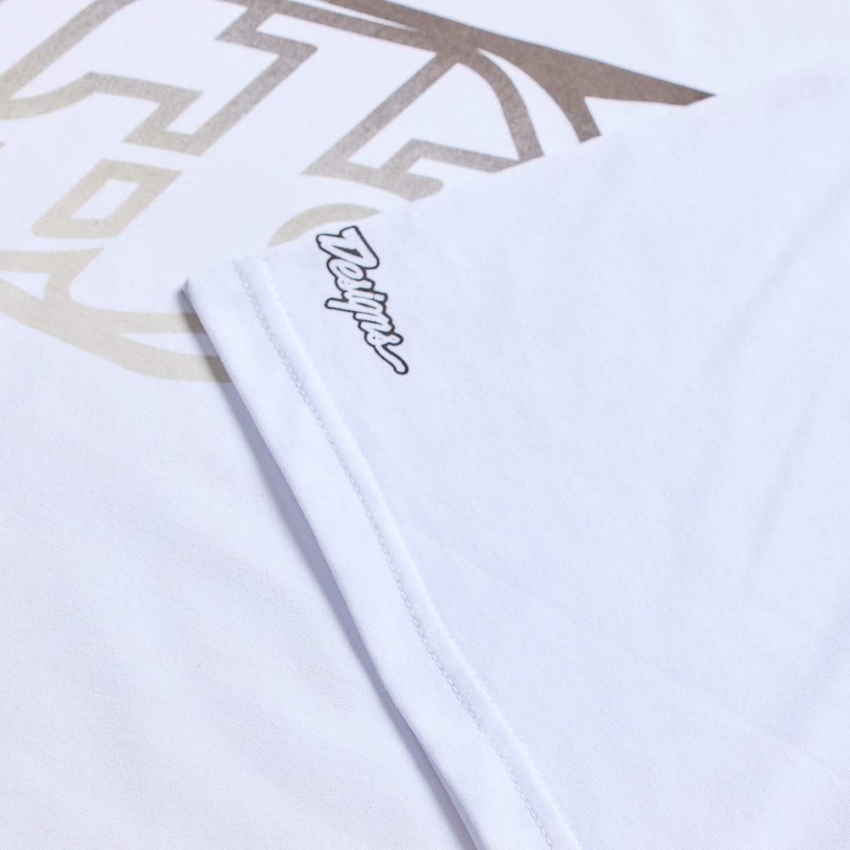 Short Sleeve Tee Badge - White