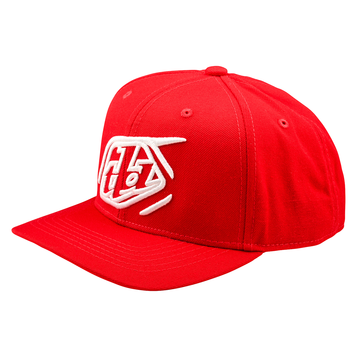 Troy Lee Designs Badge Curved Snapback Cap - Team Red