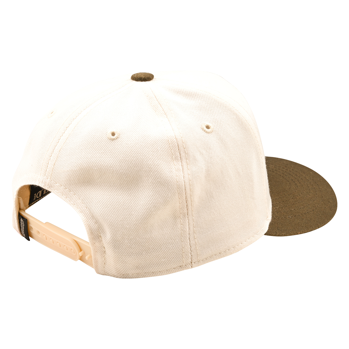 Troy Lee Designs Stamp Curved Snapback Cap - Vintage White / Olive