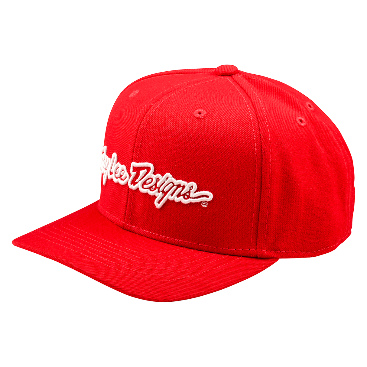 Troy Lee Designs Signature Curved Snapback Cap - Team Red