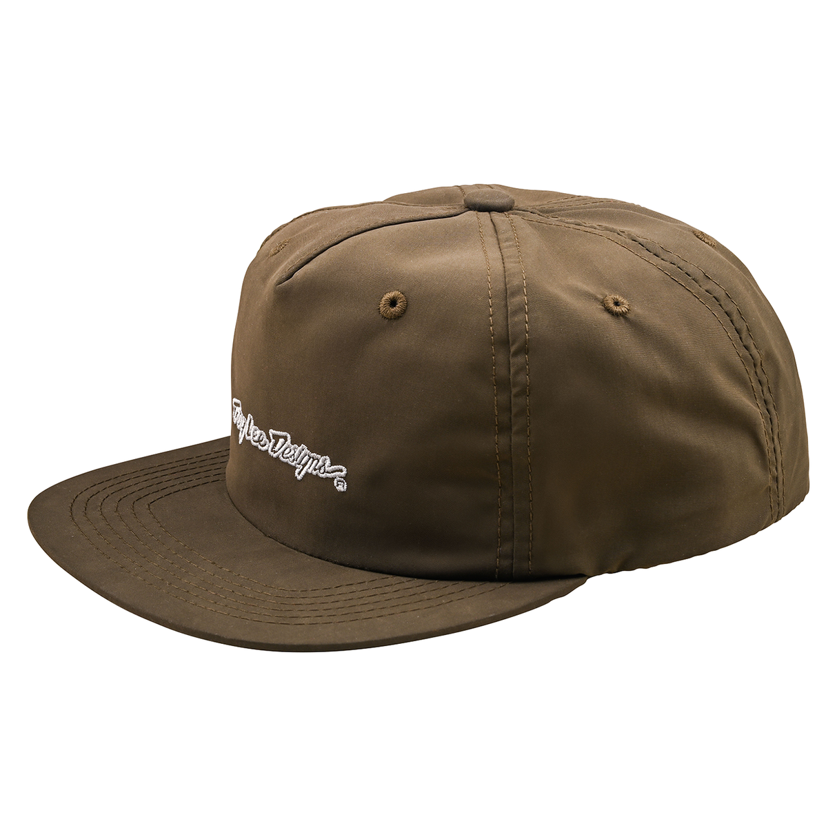 Troy Lee Designs Signature Unstructured Snapback Cap - Olive Canvas