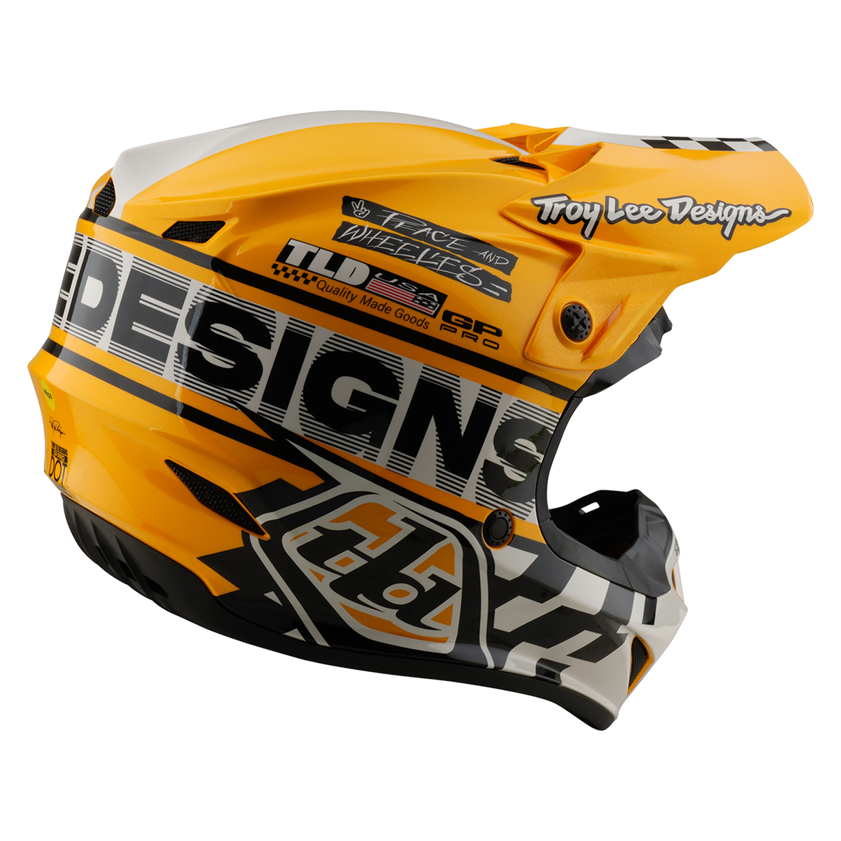 Troy Lee Designs GP PRO Fifty-50 Helmet - White /Gold