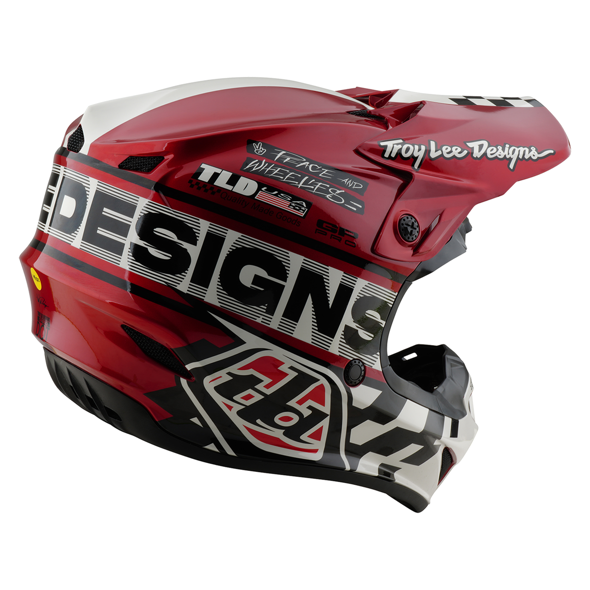 Troy Lee Designs GP PRO Fifty-50 Helmet - White / Red