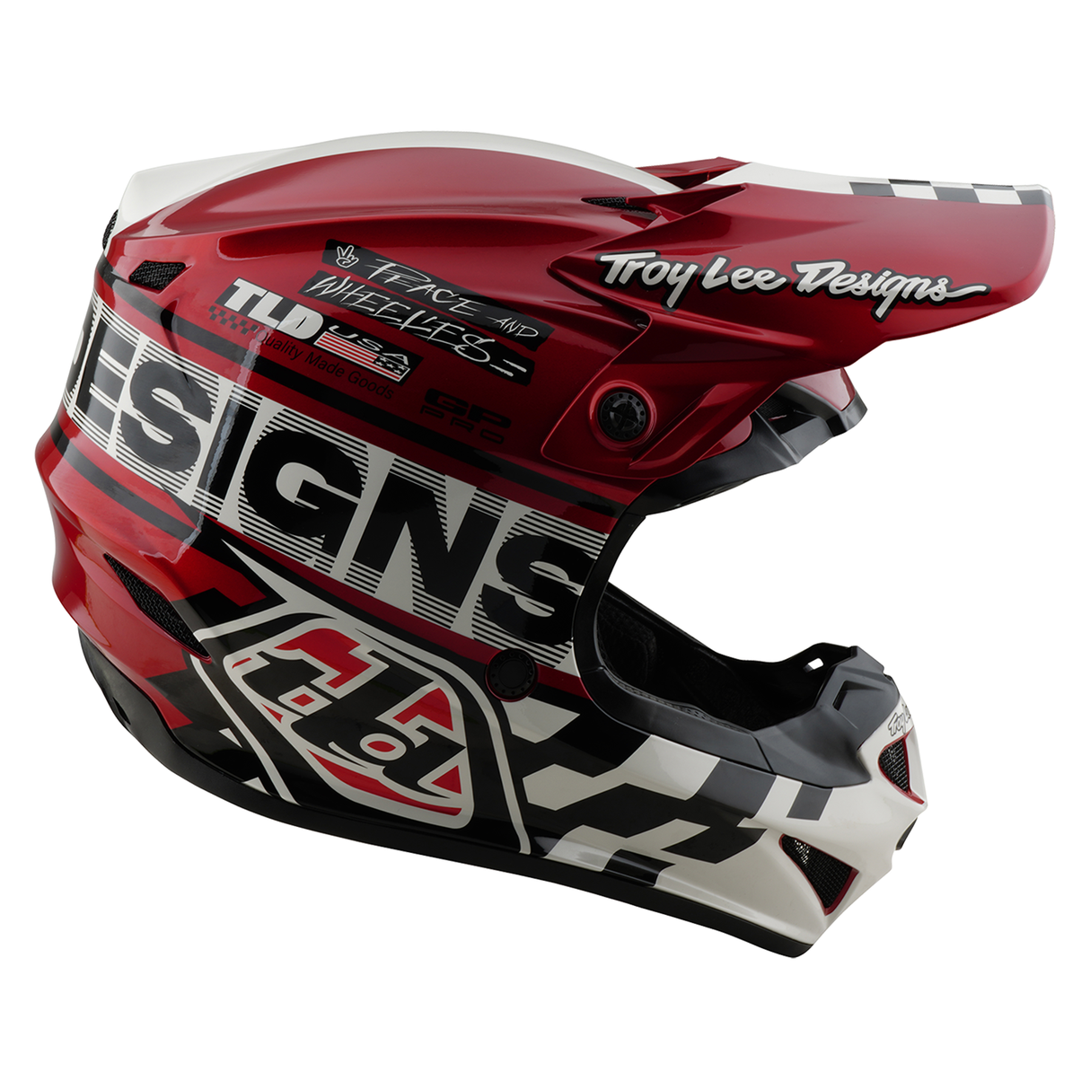 Troy Lee Designs GP PRO Fifty-50 Helmet - White / Red