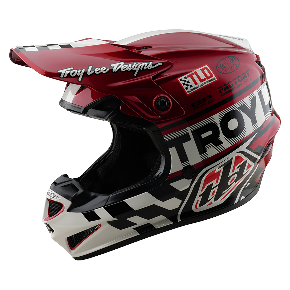 Troy Lee Designs GP PRO Fifty-50 Helmet - White / Red