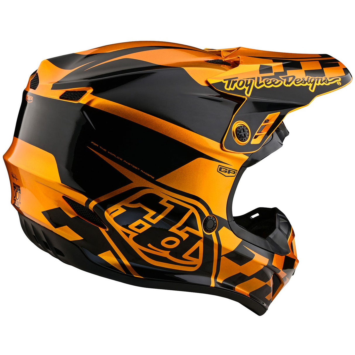 Troy Lee Designs GP Check Up Helmet Gold/Black