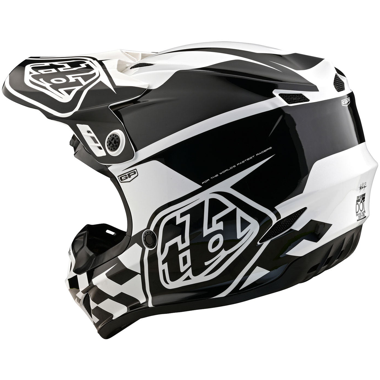 Troy Lee Designs GP Check Up Helmet White/Black