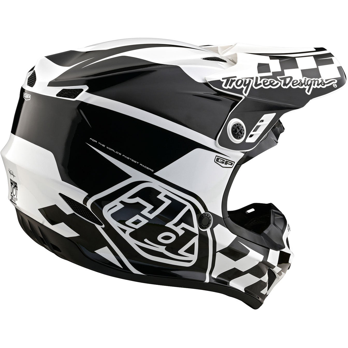 Troy Lee Designs GP Check Up Helmet White/Black