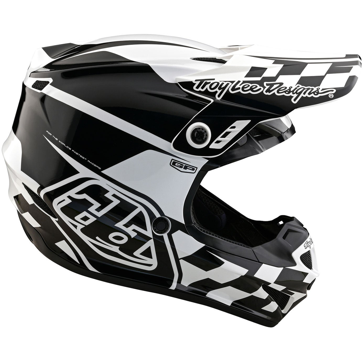 Troy Lee Designs GP Check Up Helmet White/Black