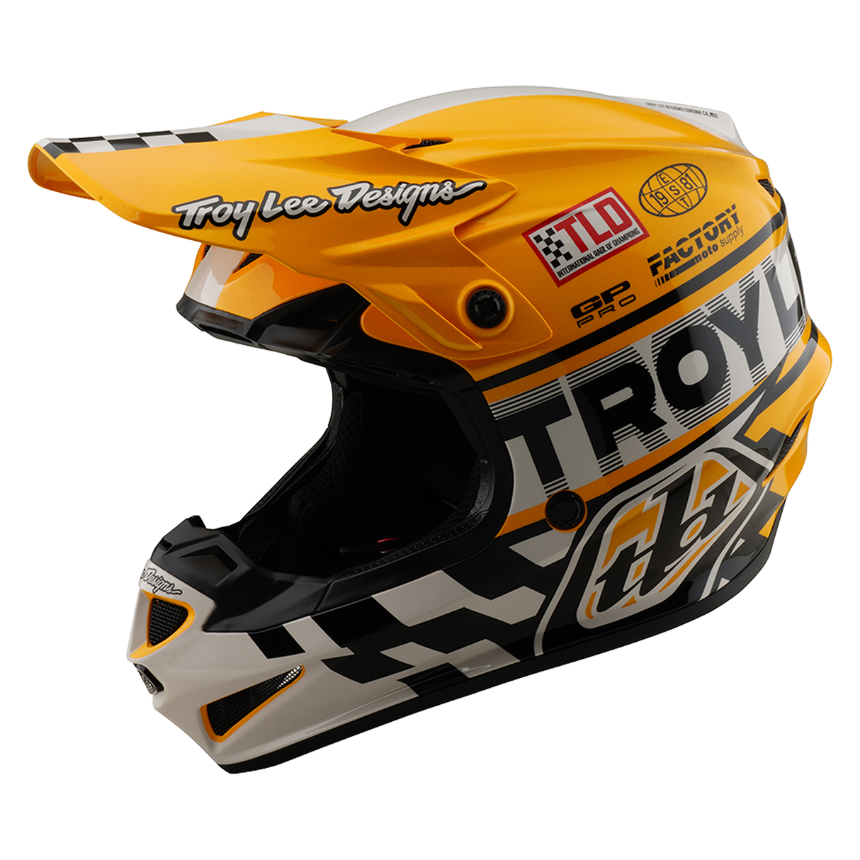 Troy Lee Designs GP PRO Youth Fifty-50 Helmet - White / Gold