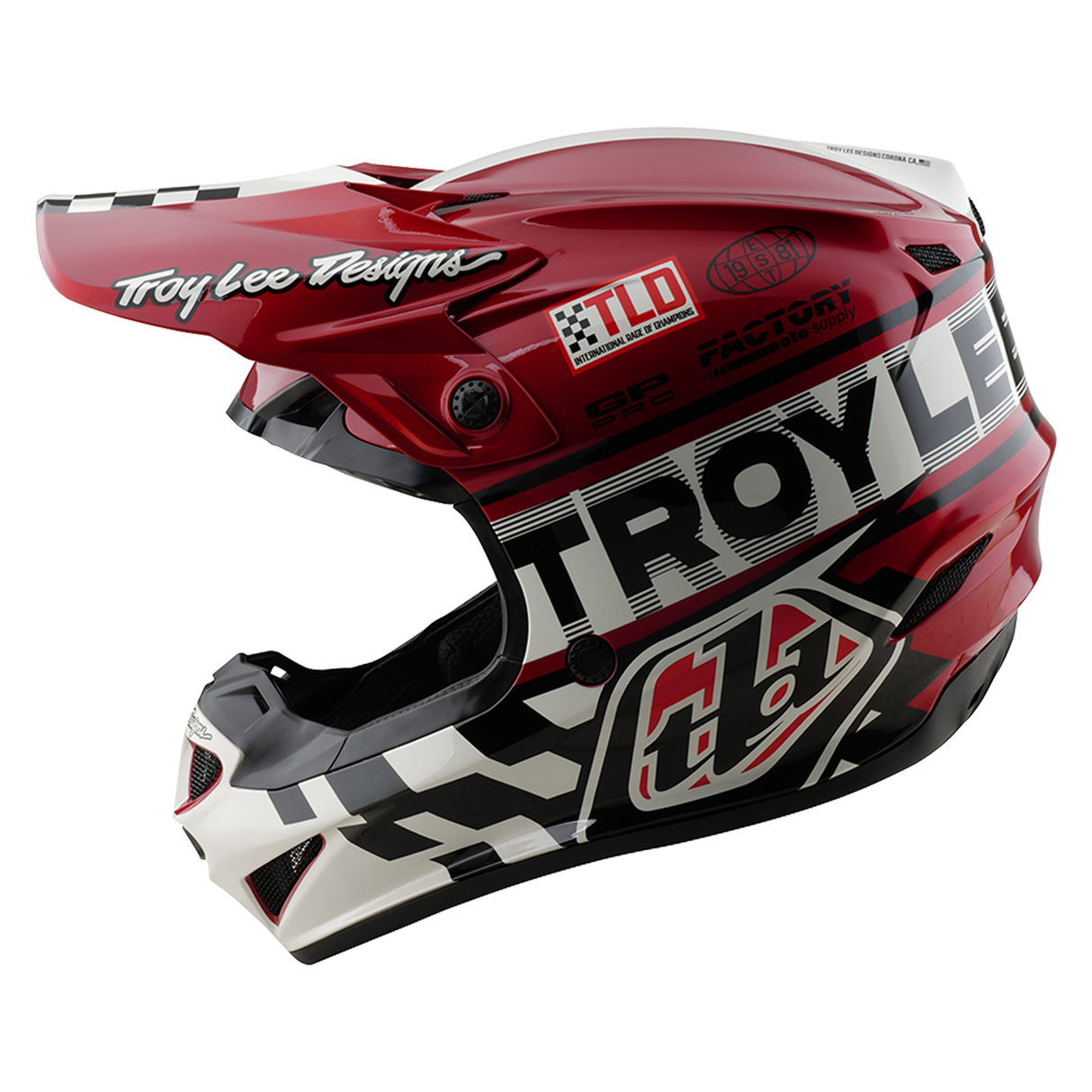 Troy Lee Designs GP PRO Youth Fifty-50 Helmet - White / Red