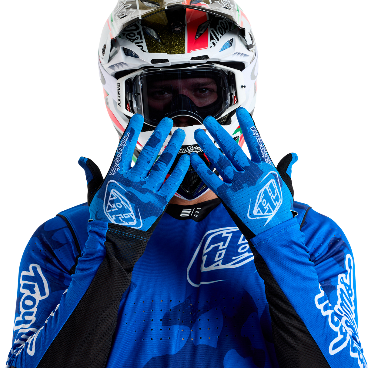 Troy Lee Designs AIR Blotted Gloves - Bright Blue