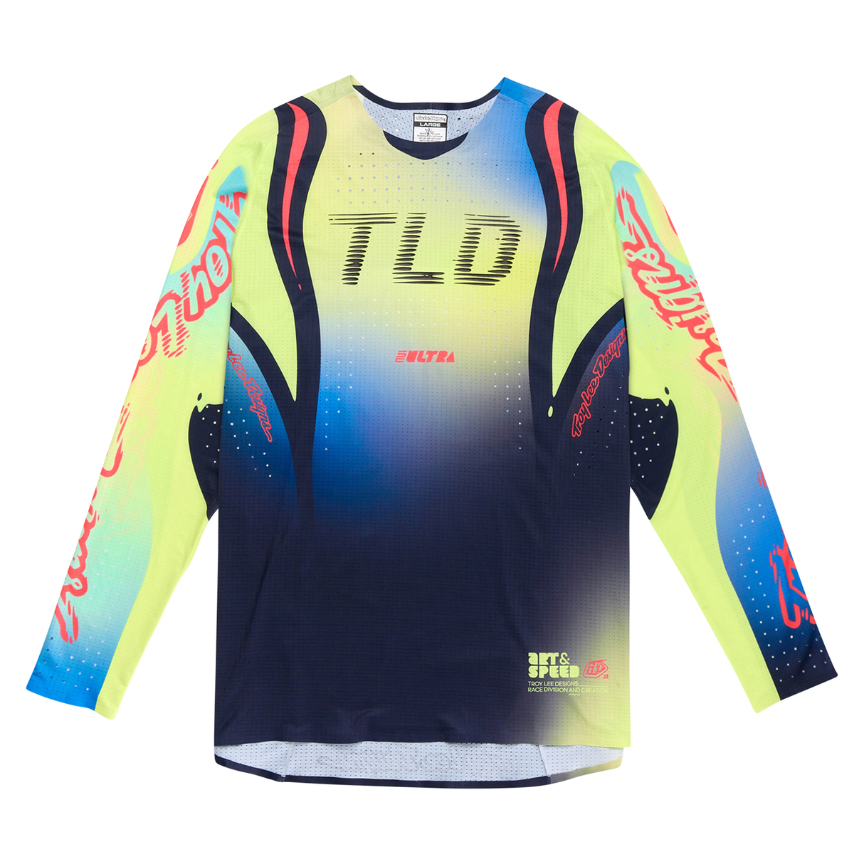 Troy Lee Designs SE ULTRA Drip Jersey - Glo Yellow / Dark Navy