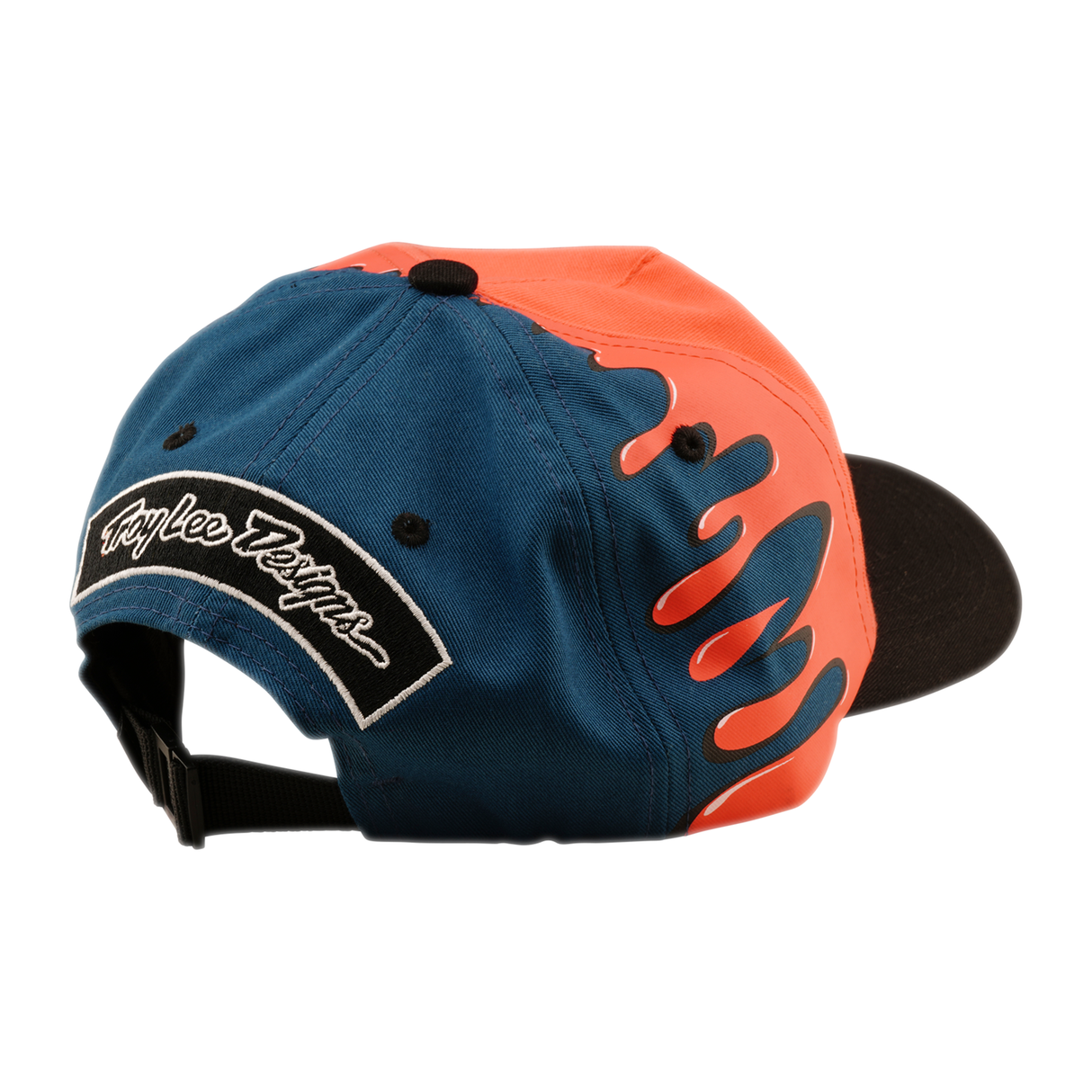 Unstructured Curved Snapback Finish Line - Coral/Blue