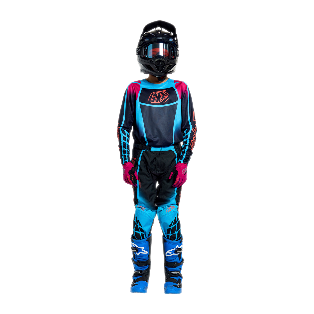 Youth GP PRO Pant Framework - Black/Cyan